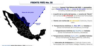 Traerá frente frío 35 posibles nevadas en Ciudad Juárez y noreste de la entidad