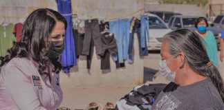 Lilia Merodio visita el Mercado San Francisco al suroriente de Juárez