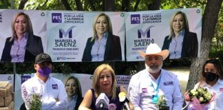 Acompaña El Capi Arrieta a Marisela Sáenz en la inauguración de su casa de campaña