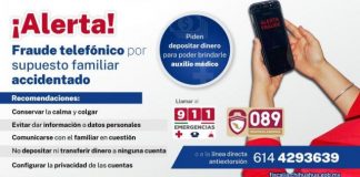 Emite Fiscalía recomendaciones contra fraude telefónico por supuesto familiar accidentado