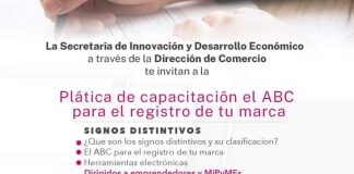 Invita SIDE a capacitación sobre registro de marcas para Mipymes