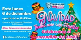 Invita Gobierno del Estado a disfrutar Navidad juntos en familia con tradicional encendido del árbol por redes sociales