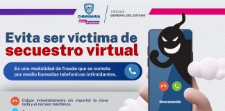 Emite Fiscalía Zona Centro recomendaciones para prevenir secuestros virtuales