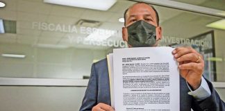 Ratifica Omar Bazán denuncia contra exsecretaria de la Función Pública por terreno que se adjudicó Javier Corral