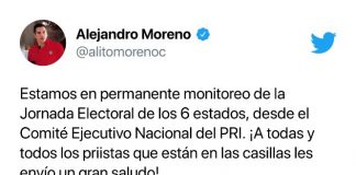 Destaca Alejandro Moreno amplia participación en jornada electoral