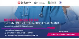 Invitan a enfermeras y enfermeros a participar en convocatoria para trabajar en Alemania