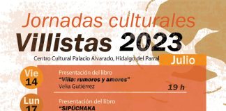 Invita Secretaría de Cultura a asistir a las Jornadas Culturales Villistas en Hidalgo del Parral
