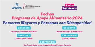 Arranca Estado última entrega de apoyos alimentarios para personas mayores o con discapacidad