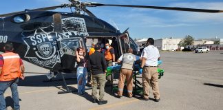Traslada Gobierno del Estado a menor vía aérea para recibir atención médica de urgencia