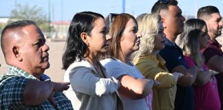 Asiste alcaldesa de Ascensión Ivonne De La Hoya a las competencias de atletismo de la Zona 41 de primarias