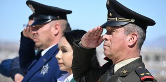Presidenta Ivonne De La Hoya asiste a la Guarnición Militar de Puerto Palomas de Villa