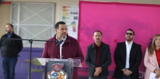 Presidente Cruz Pérez Cuéllar entrega domo en la Escuela Primaria Margarita Maza de Juárez