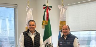 Sostienen reunión de colaboración secretario de Seguridad Pública y director del Fideicomiso de Puentes fronterizos en Juárez