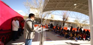 Entrega alcalde Cruz Pérez Cuéllar obras de rehabilitación en el Jardín de Niños Juan Hinojos