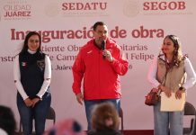 Cruz Pérez Cuéllar inaugura complejo deportivo en la colonia Felipe Ángeles